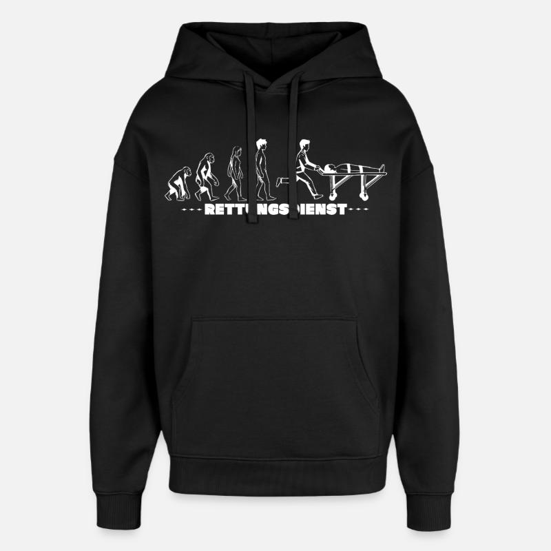 Rettungsdienst Evolution - Oversized Unisex Hoodie von Stanley/Stella - Schwarz