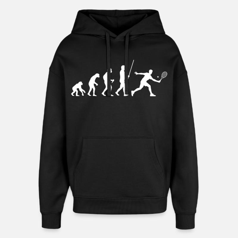 Tennis Evolution - Oversized Unisex Hoodie by Stanley/Stella - black
