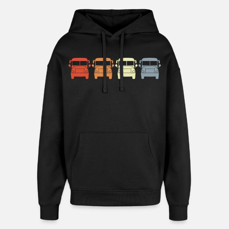 Bus rétro - Sweat à capuche unisexe Stanley/Stella Oversized - noir