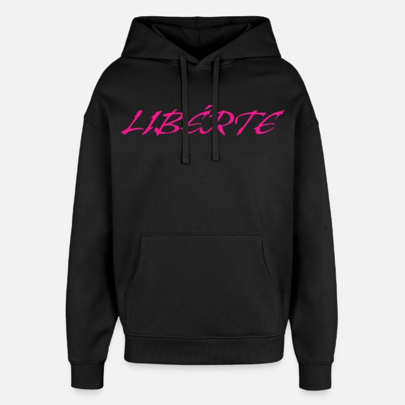 libérte - Sweat à capuche unisexe Stanley/Stella Oversized - noir