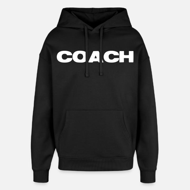 Coach Bold - Oversized Unisex Hoodie von Stanley/Stella - Schwarz