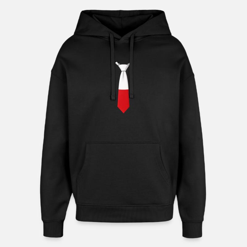Poland Tie – Flaggendesign - Oversized Unisex Hoodie von Stanley/Stella - Schwarz