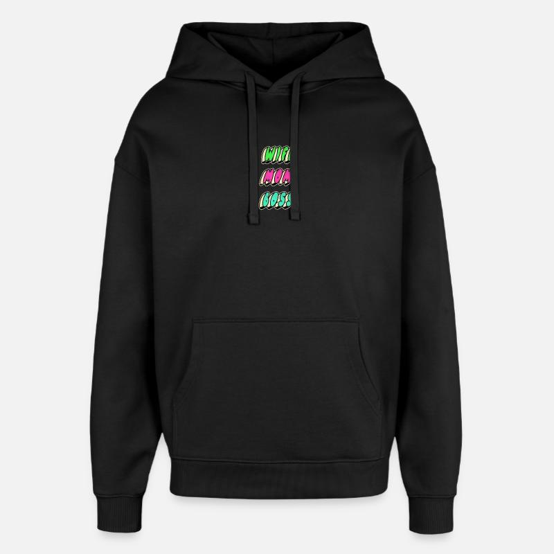 femme maman patron - Sweat à capuche unisexe Stanley/Stella Oversized - noir
