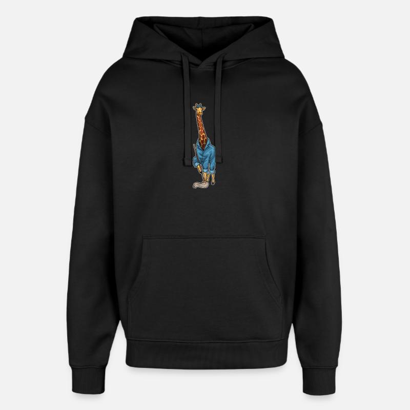 Vadrouille nettoyante girafe - Sweat à capuche unisexe Stanley/Stella Oversized - noir