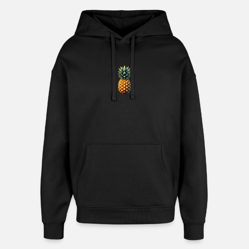 Ananas im Polygon-Stil - Oversized Unisex Hoodie von Stanley/Stella - Schwarz