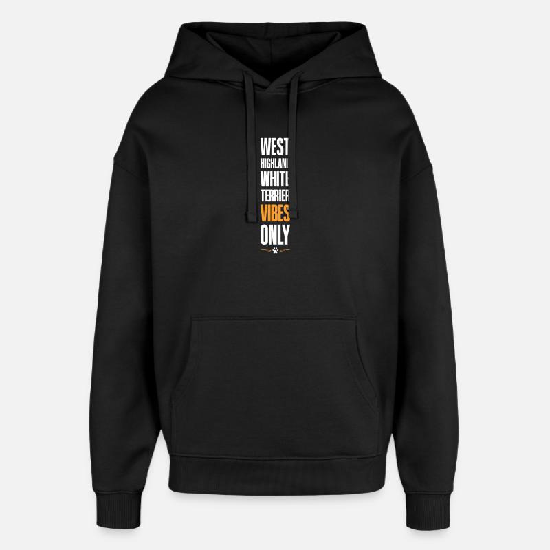 West Highland White Terrier - Sweat à capuche unisexe Stanley/Stella Oversized - noir