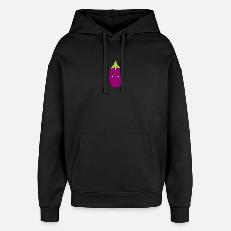 Aubergine Légume Costume Carnaval Carnaval - Sweat à capuche unisexe Stanley/Stella Oversized - noir