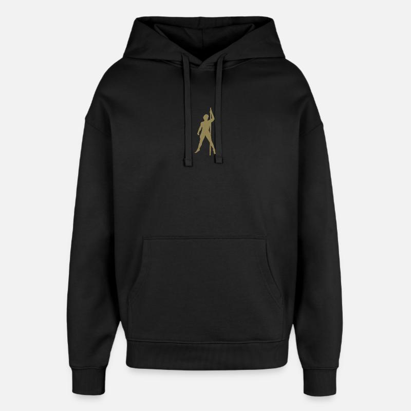 Men Silhouette Pole Dance Exotic Dance - Oversized Unisex Hoodie by Stanley/Stella - black