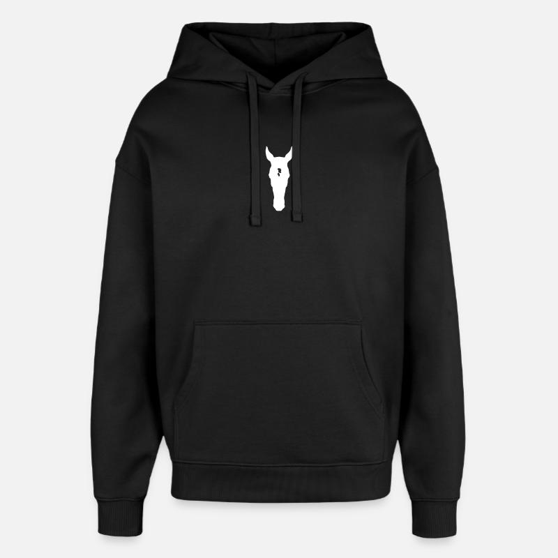 Cheval - Sweat à capuche unisexe Stanley/Stella Oversized - noir