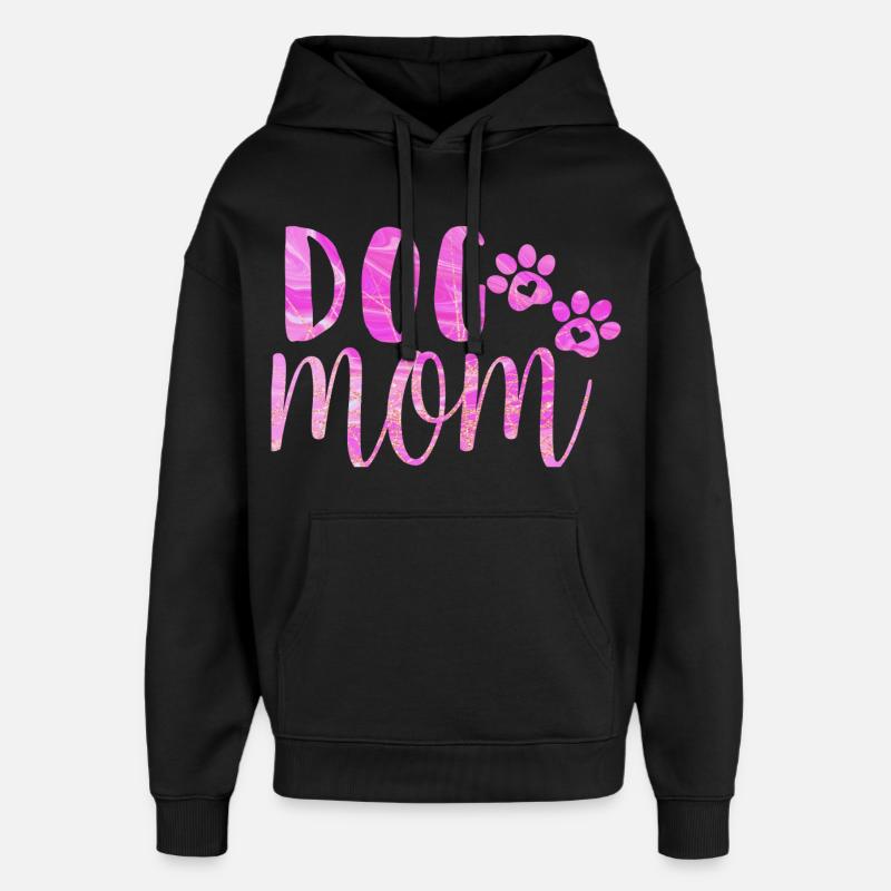 Maman chien - Sweat à capuche unisexe Stanley/Stella Oversized - noir
