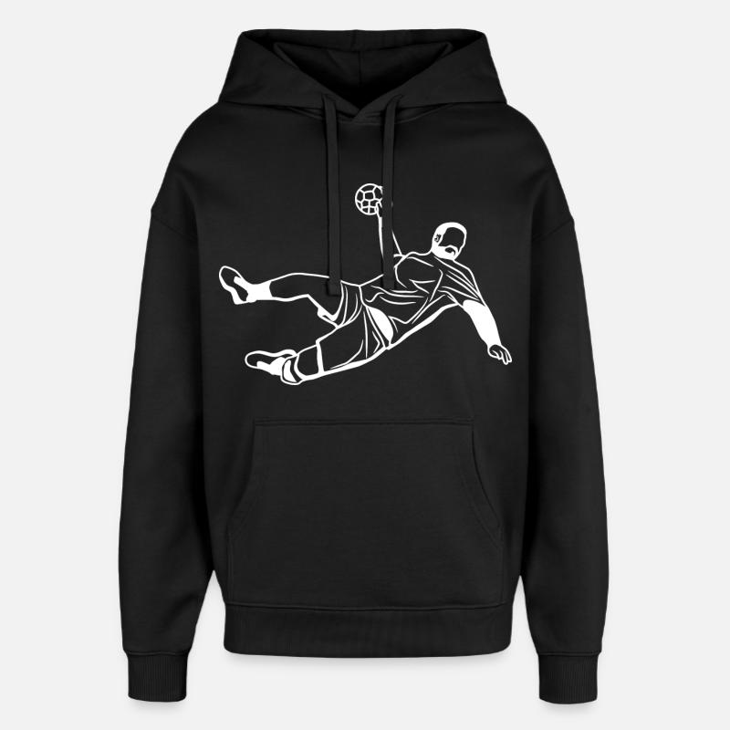 Handball garçon - Sweat à capuche unisexe Stanley/Stella Oversized - noir