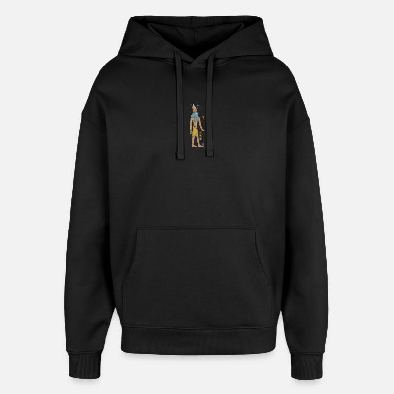 Horus Dieu Guerrier égyptien - Sweat à capuche unisexe Stanley/Stella Oversized - noir