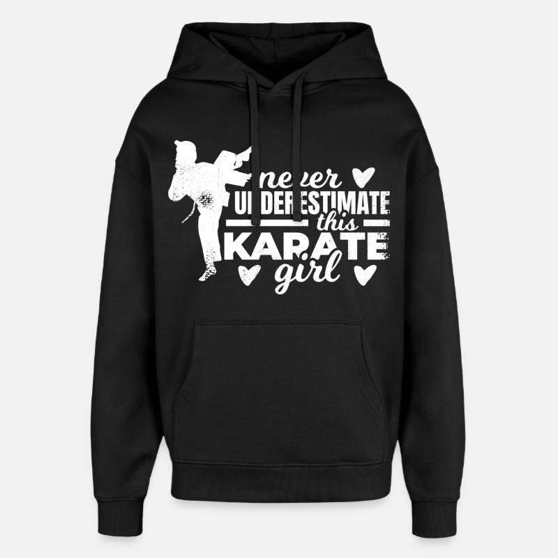 Karaté Filles - Sweat à capuche unisexe Stanley/Stella Oversized - noir