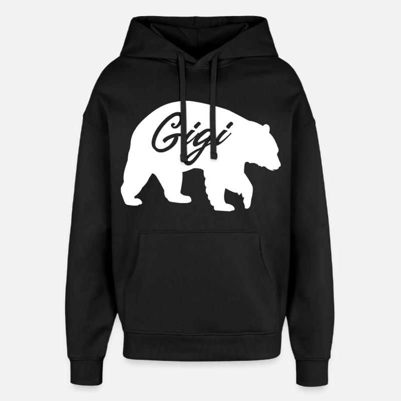 Gigi Bear süßes Oma-Geschenkhemd - Oversized Unisex Hoodie von Stanley/Stella - Schwarz