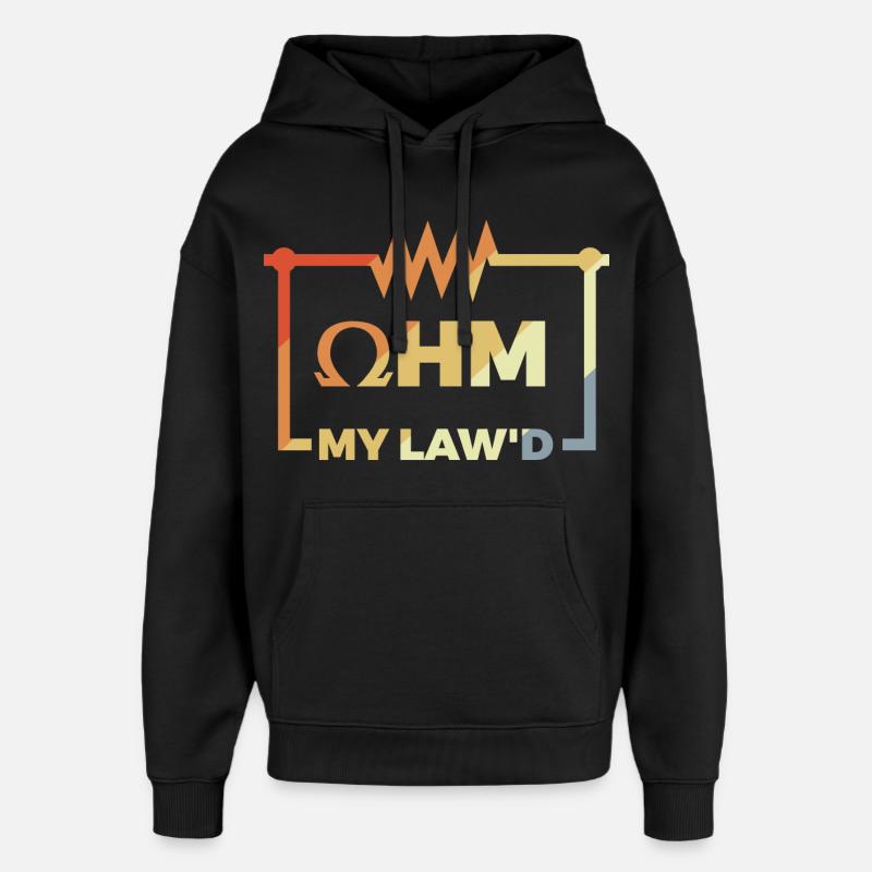 Drôle de loi d’Ohm - Sweat à capuche unisexe Stanley/Stella Oversized - noir