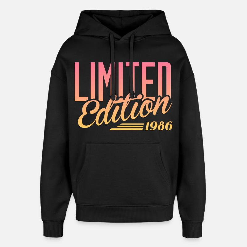 1986 Édition limitée - Sweat à capuche unisexe Stanley/Stella Oversized - noir
