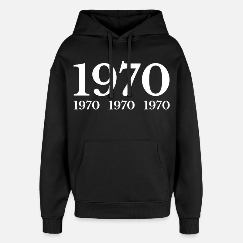 1970 - Sweat à capuche unisexe Stanley/Stella Oversized - noir