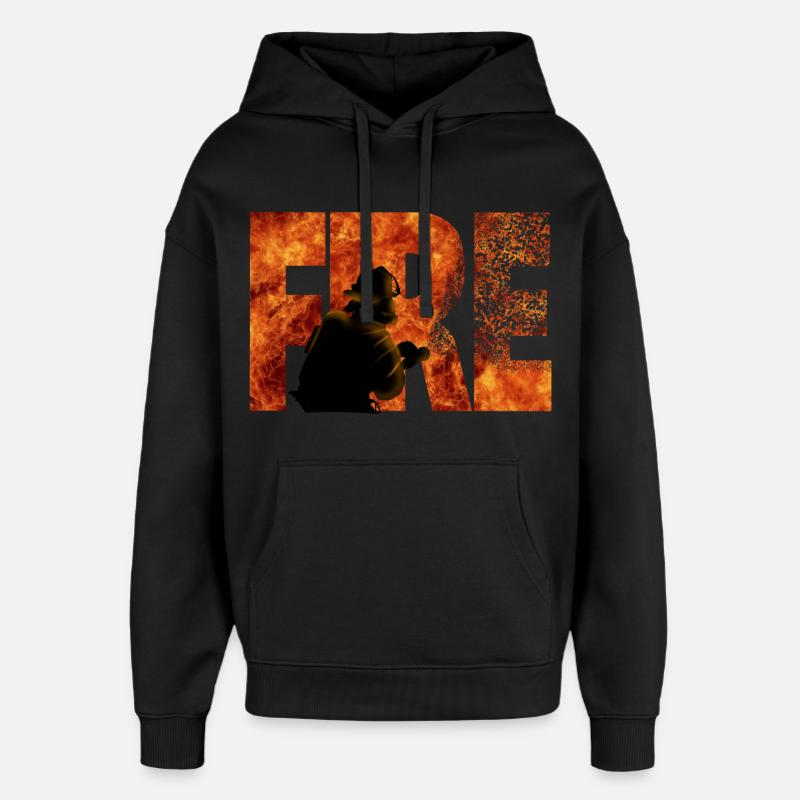 Firefighter - Sweat à capuche unisexe Stanley/Stella Oversized - noir