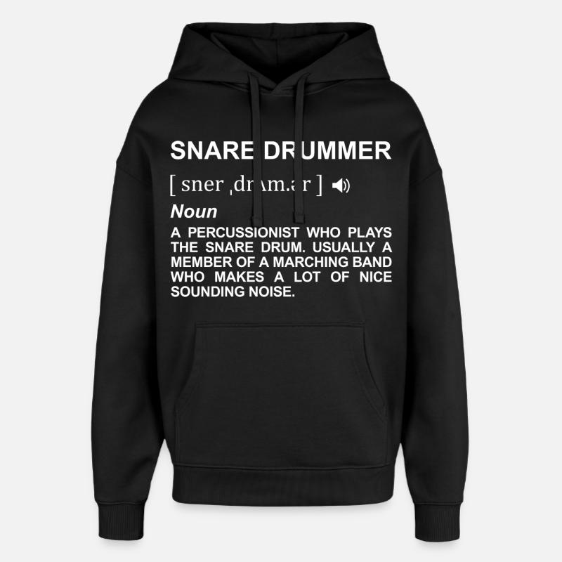 Définition du batteur - Sweat à capuche unisexe Stanley/Stella Oversized - noir