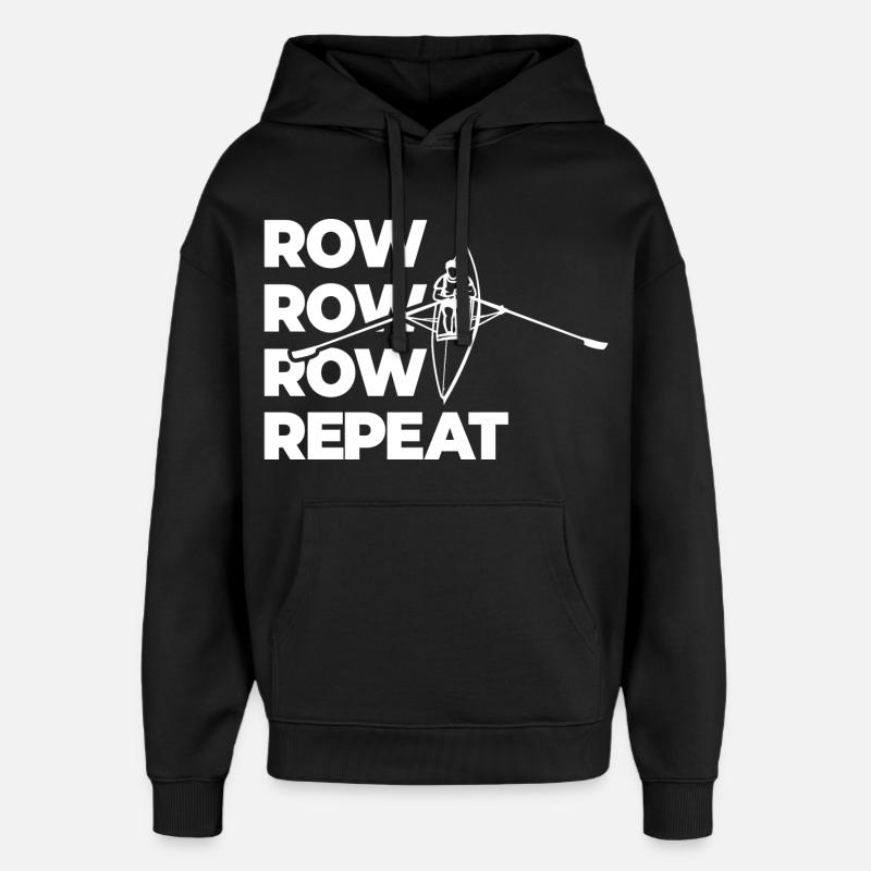 Aviron Aviron Aviron Répétition de l’aviron - Sweat à capuche unisexe Stanley/Stella Oversized - noir