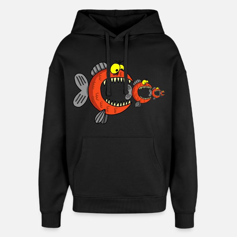 La chaine alimentaire - Sweat à capuche unisexe Stanley/Stella Oversized - noir