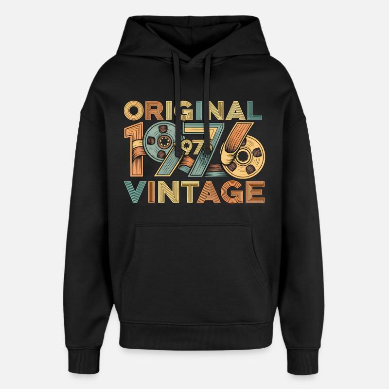 Original 1976 Retro - Oversized Unisex Hoodie by Stanley/Stella - black