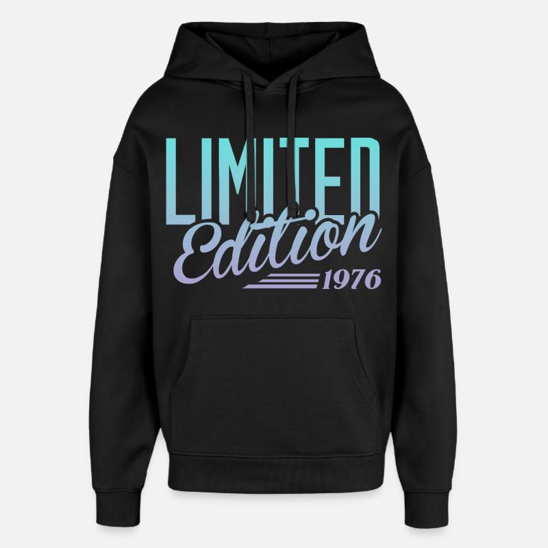 Millésime 1976 - Sweat à capuche unisexe Stanley/Stella Oversized - noir