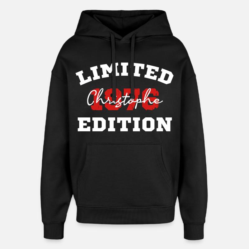 Edition Limitee 1076 Christophe - Sweat à capuche unisexe Stanley/Stella Oversized - noir