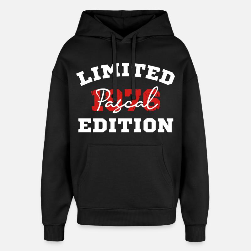 Edition Limitee Pascal 1976 - Sweat à capuche unisexe Stanley/Stella Oversized - noir