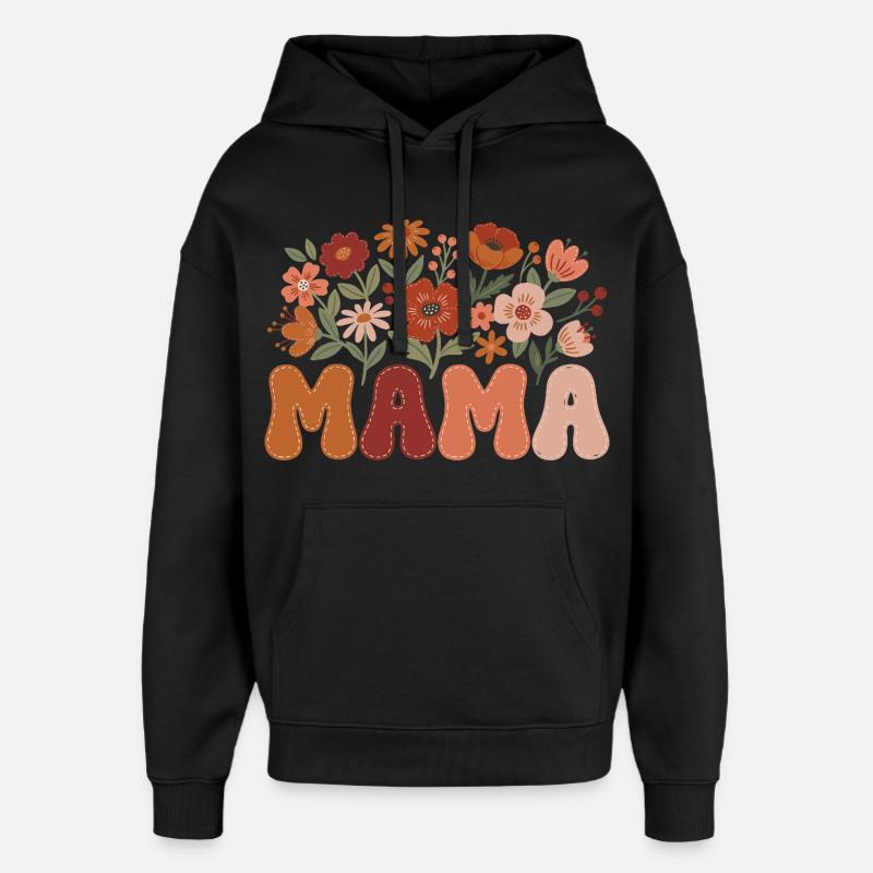 Mama - Sweat à capuche unisexe Stanley/Stella Oversized - noir
