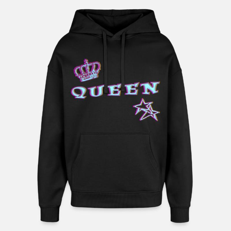 Queen - Sweat à capuche unisexe Stanley/Stella Oversized - noir