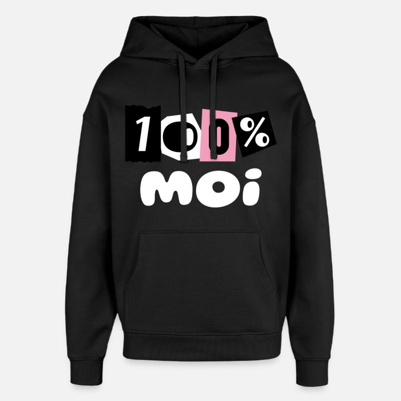 100% MOI - Sweat à capuche unisexe Stanley/Stella Oversized - noir