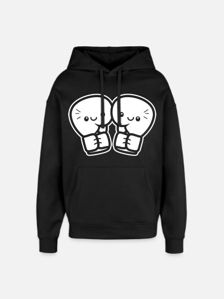Funny Boxing Gloves - Oversized Unisex Hoodie by Stanley/Stella - black