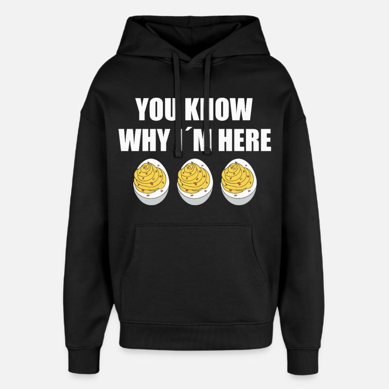 Gefüllte Eier - Oversized Unisex Hoodie von Stanley/Stella - Schwarz