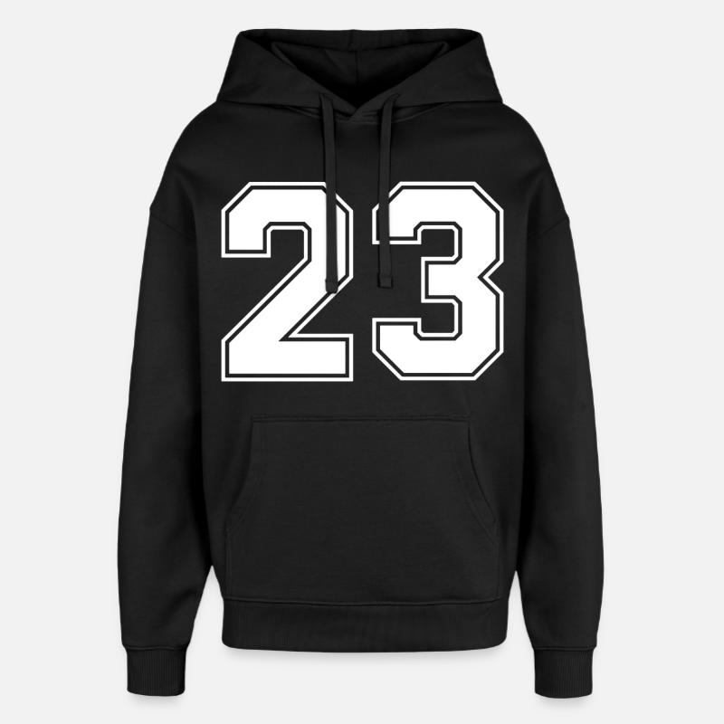 Nummer dreiundzwanzig 23 - Oversized Unisex Hoodie von Stanley/Stella - Schwarz