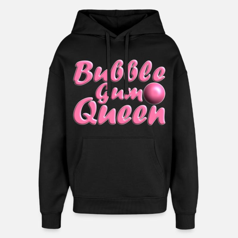 Bubblegum Queen rosa - Oversized Unisex Hoodie von Stanley/Stella - Schwarz