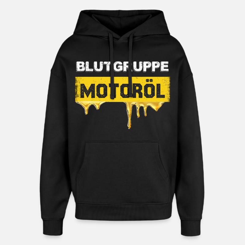 Groupe sanguin Graphique huile moteur - Sweat à capuche unisexe Stanley/Stella Oversized - noir