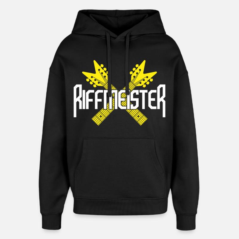 Guitares croisées Riffmeister - Sweat à capuche unisexe Stanley/Stella Oversized - noir