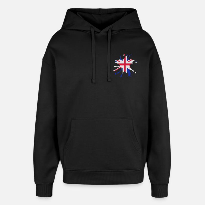 Union Jack blob - Sweat à capuche unisexe Stanley/Stella Oversized - noir