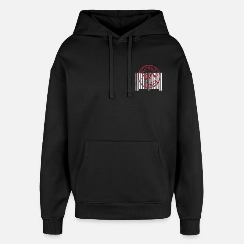 Certified Human - Oversized Unisex Hoodie by Stanley/Stella - black