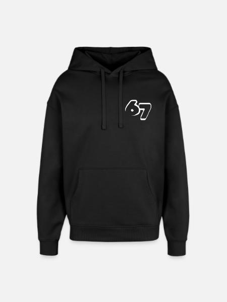 67 "six seven" drawn - Oversized Unisex Hoodie von Stanley/Stella - Schwarz