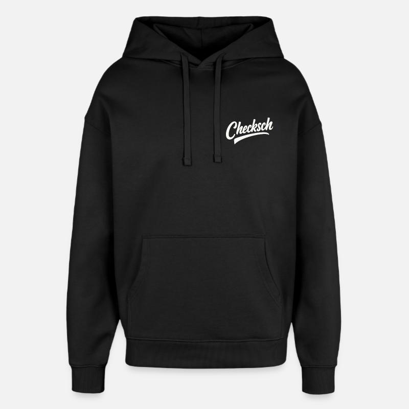 Checksch Retro Script - Oversized Unisex Hoodie von Stanley/Stella - Schwarz