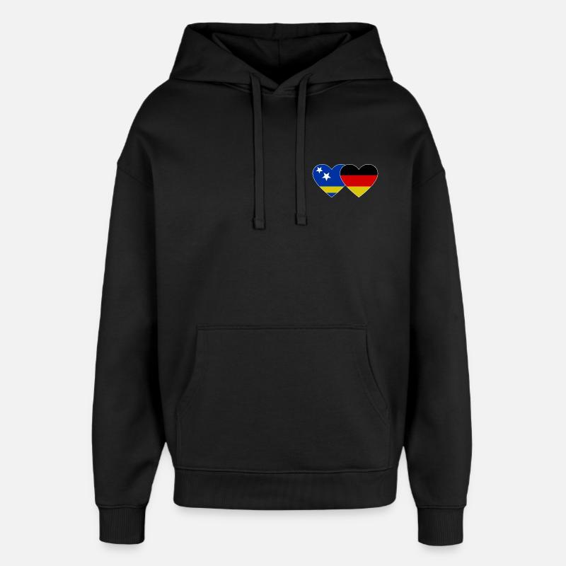 Drapeau de Curaçao Allemagne - Sweat à capuche unisexe Stanley/Stella Oversized - noir
