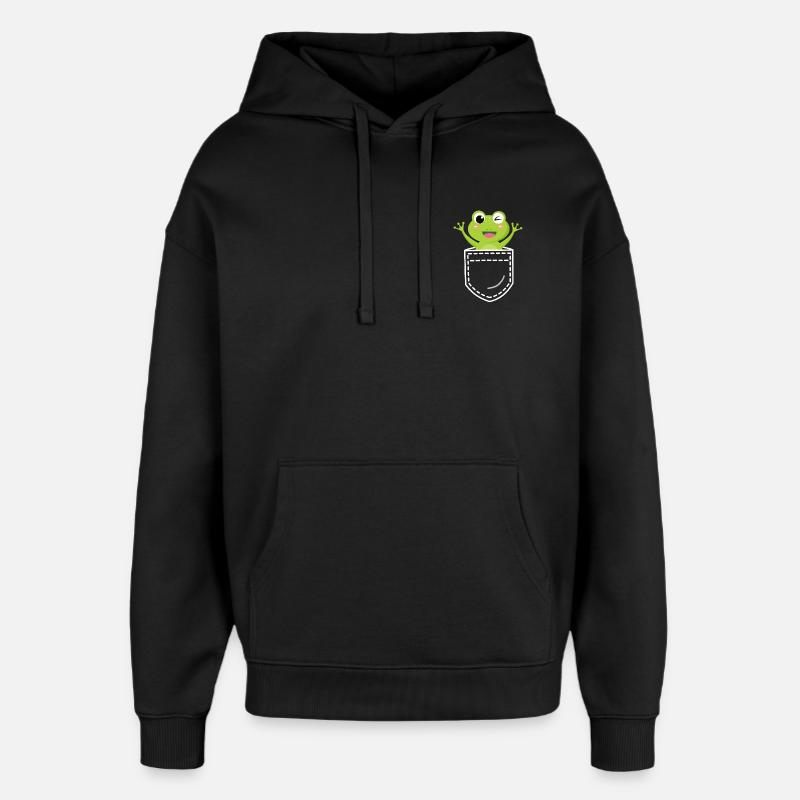 Frog Frogs - Oversized Unisex Hoodie by Stanley/Stella - black