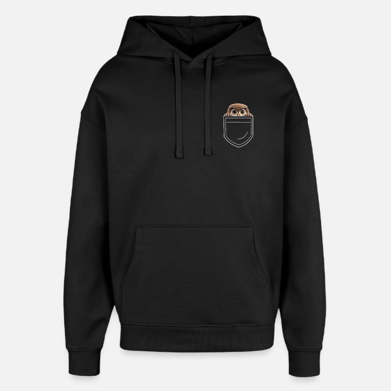 Hiboux hiboux - Sweat à capuche unisexe Stanley/Stella Oversized - noir