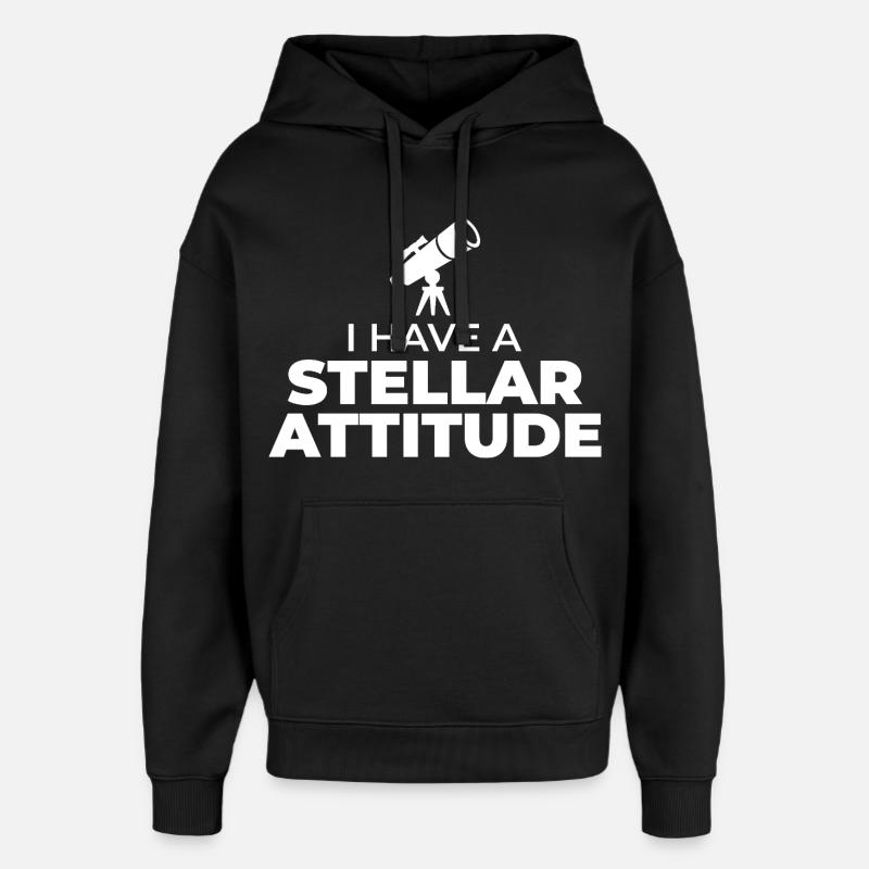 Astronomie Sciences spatiales - Sweat à capuche unisexe Stanley/Stella Oversized - noir