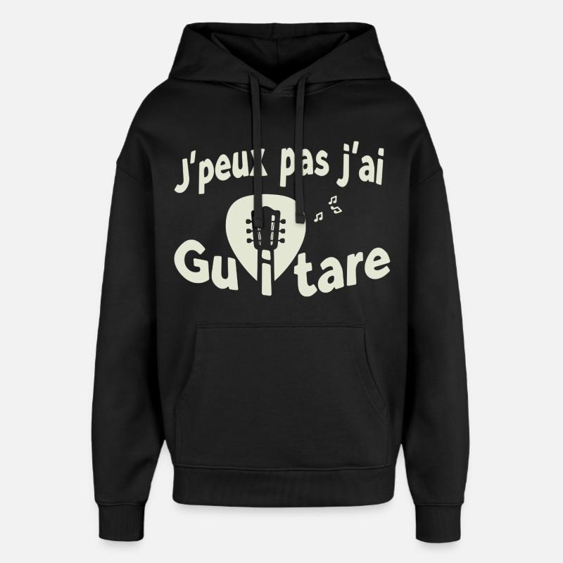 J'peux pas j'ai guitare - Sweat à capuche unisexe Stanley/Stella Oversized - noir