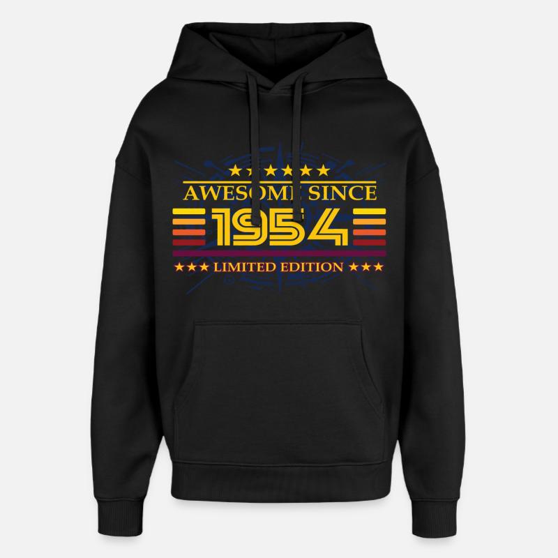 Génial depuis 1954 Édition limitée - Sweat à capuche unisexe Stanley/Stella Oversized - noir