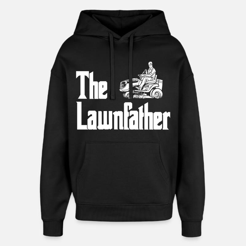 Lawnmower Silhouette Grafik - Oversized Unisex Hoodie von Stanley/Stella - Schwarz