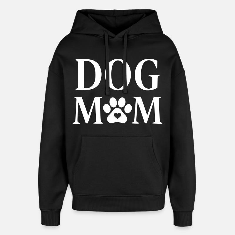 Maman chien - Sweat à capuche unisexe Stanley/Stella Oversized - noir